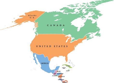 united states map continents